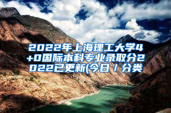 2022年上海理工大学4+0国际本科专业录取分2022已更新(今日／分类