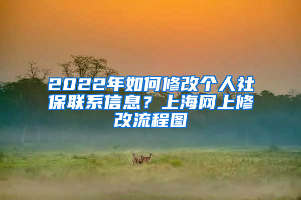 2022年如何修改个人社保联系信息？上海网上修改流程图