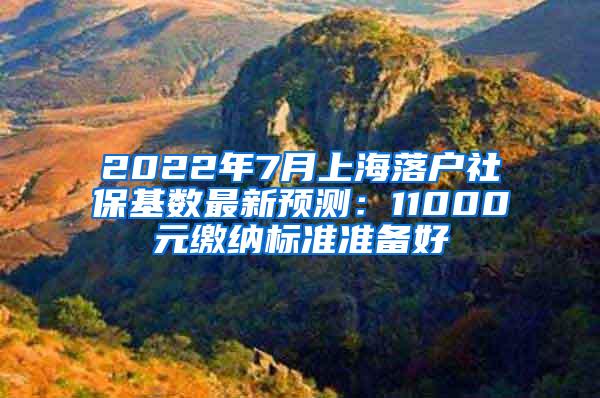 2022年7月上海落户社保基数最新预测：11000元缴纳标准准备好