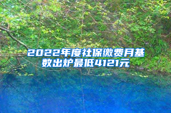 2022年度社保缴费月基数出炉最低4121元