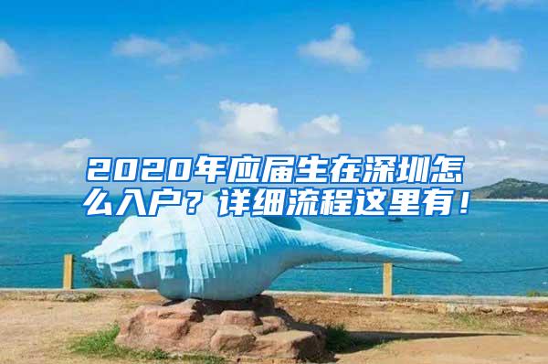 2020年应届生在深圳怎么入户？详细流程这里有！