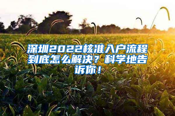 深圳2022核准入户流程到底怎么解决？科学地告诉你！