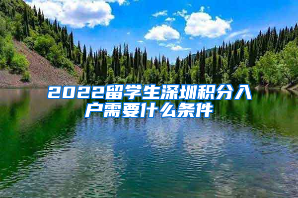 2022留学生深圳积分入户需要什么条件