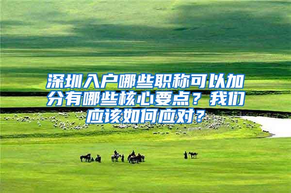 深圳入户哪些职称可以加分有哪些核心要点？我们应该如何应对？