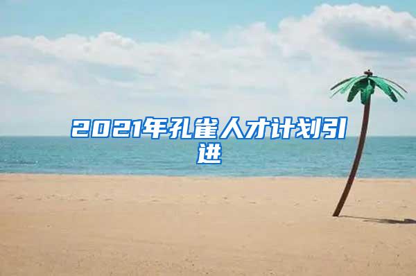 2021年孔雀人才计划引进