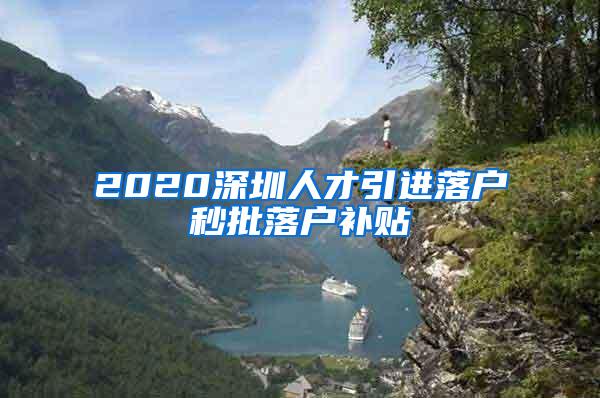 2020深圳人才引进落户秒批落户补贴