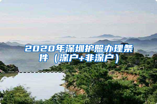 2020年深圳护照办理条件（深户+非深户）