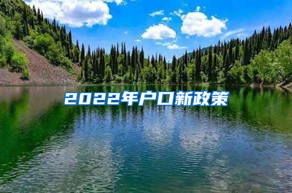 2022年户口新政策