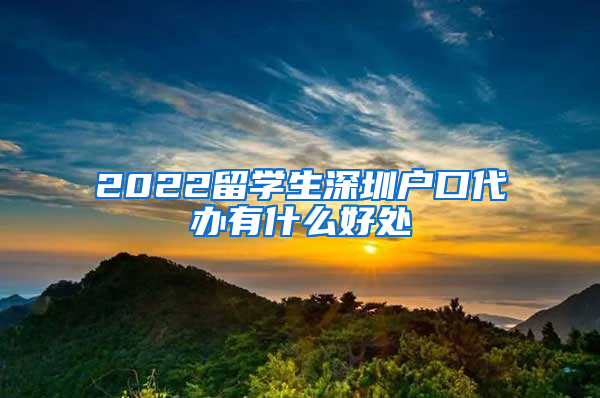 2022留学生深圳户口代办有什么好处