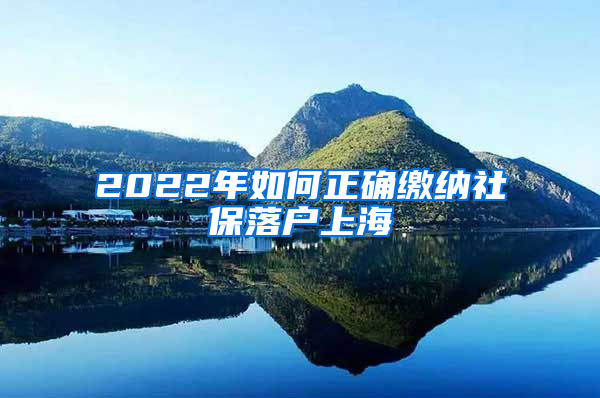 2022年如何正确缴纳社保落户上海