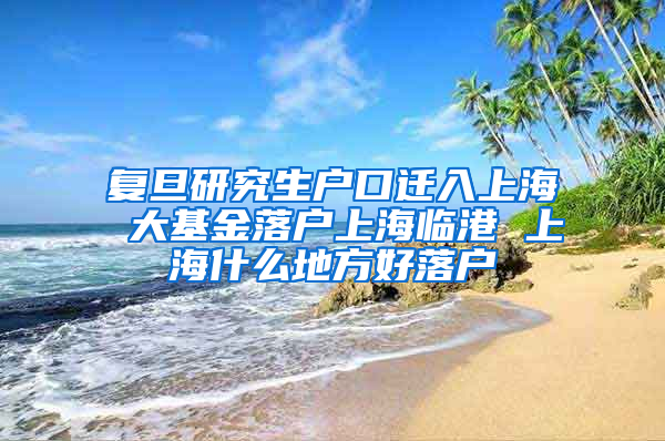 复旦研究生户口迁入上海 大基金落户上海临港 上海什么地方好落户