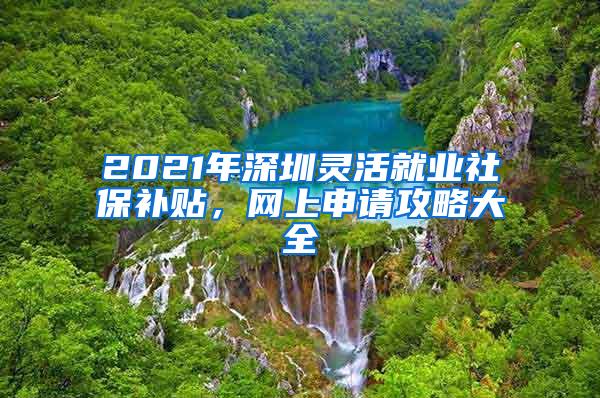 2021年深圳灵活就业社保补贴，网上申请攻略大全