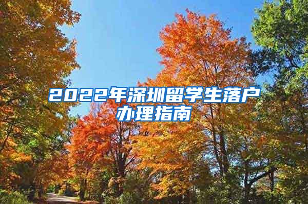 2022年深圳留学生落户办理指南