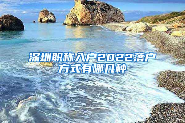 深圳职称入户2022落户方式有哪几种