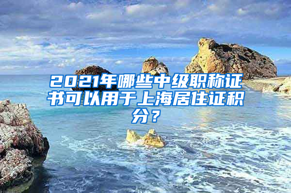 2021年哪些中级职称证书可以用于上海居住证积分？