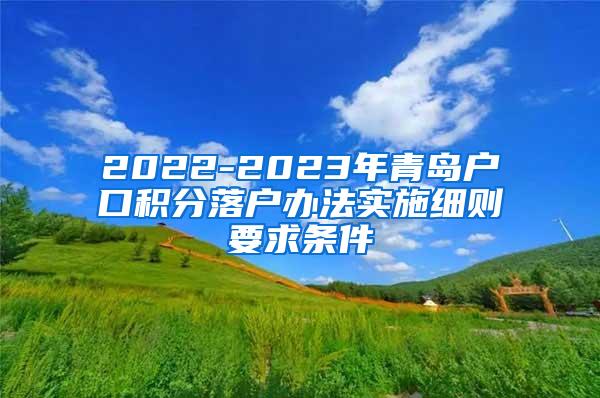 2022-2023年青岛户口积分落户办法实施细则要求条件