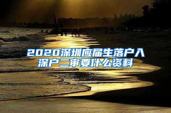 2020深圳应届生落户入深户二审要什么资料