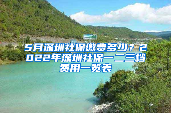 5月深圳社保缴费多少？2022年深圳社保一二三档费用一览表