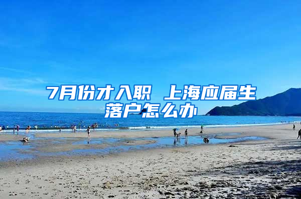 7月份才入职 上海应届生落户怎么办