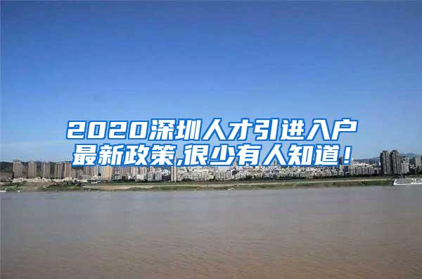 2020深圳人才引进入户最新政策,很少有人知道！