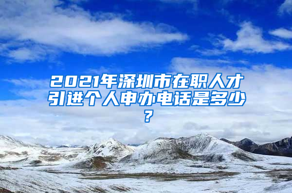 2021年深圳市在职人才引进个人申办电话是多少？