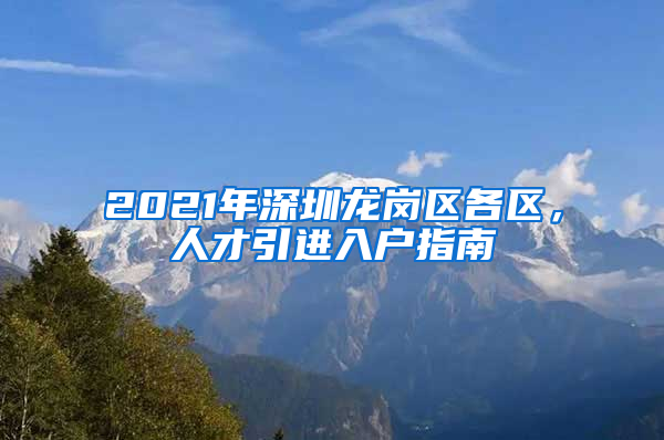 2021年深圳龙岗区各区，人才引进入户指南