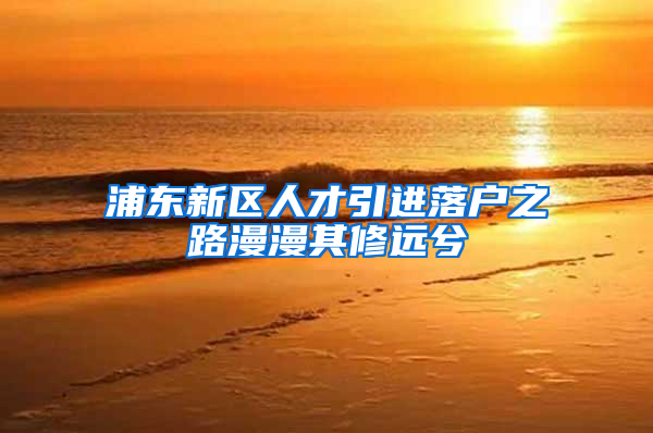 浦东新区人才引进落户之路漫漫其修远兮