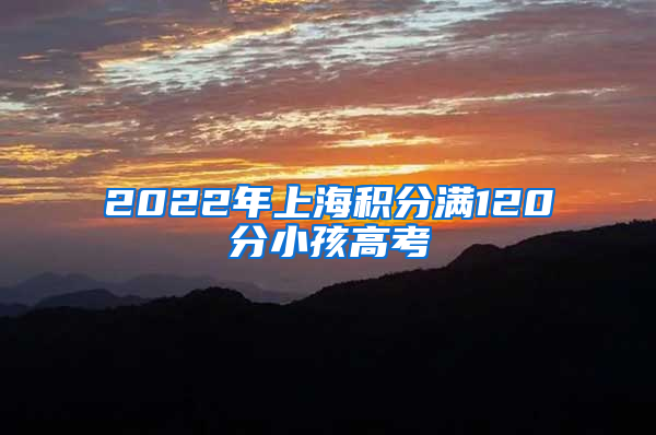 2022年上海积分满120分小孩高考