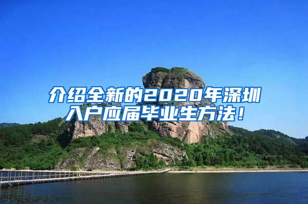 介绍全新的2020年深圳入户应届毕业生方法！