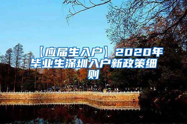 【应届生入户】2020年毕业生深圳入户新政策细则