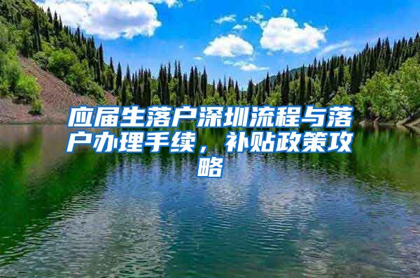 应届生落户深圳流程与落户办理手续，补贴政策攻略