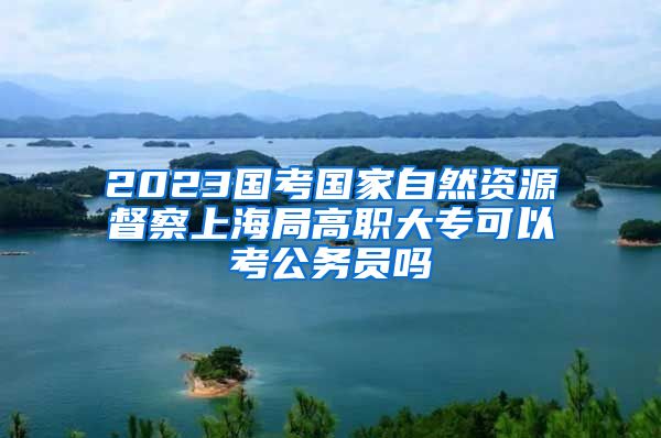 2023国考国家自然资源督察上海局高职大专可以考公务员吗