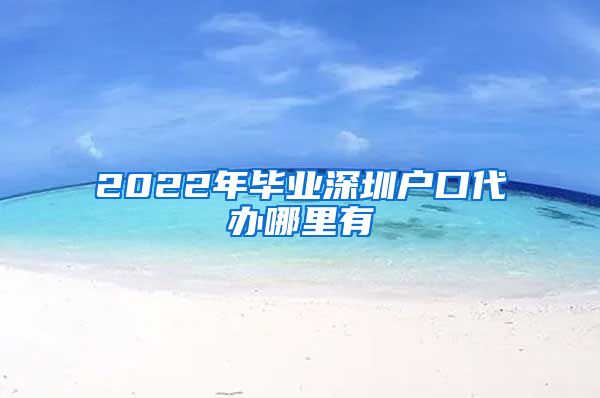 2022年毕业深圳户口代办哪里有