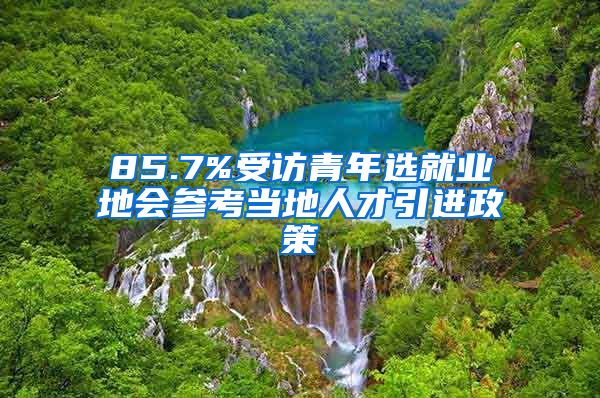 85.7%受访青年选就业地会参考当地人才引进政策