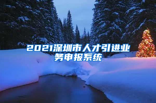 2021深圳市人才引进业务申报系统