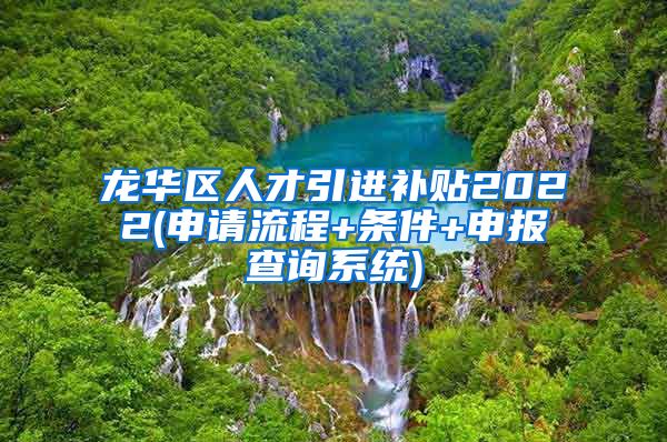 龙华区人才引进补贴2022(申请流程+条件+申报查询系统)