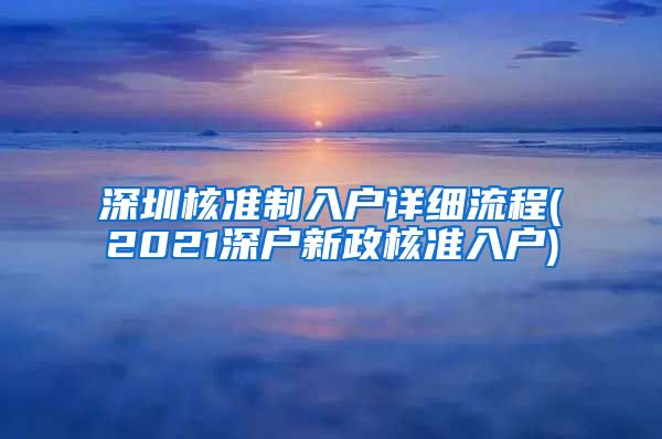 深圳核准制入户详细流程(2021深户新政核准入户)