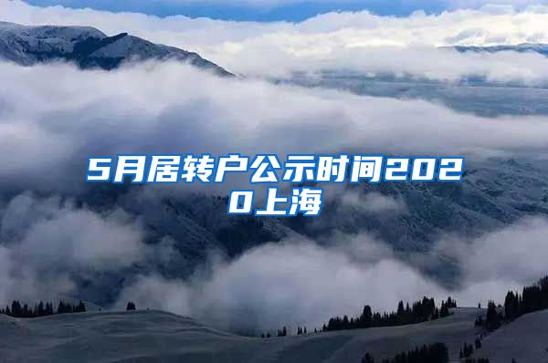 5月居转户公示时间2020上海