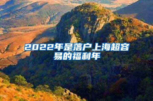 2022年是落户上海超容易的福利年