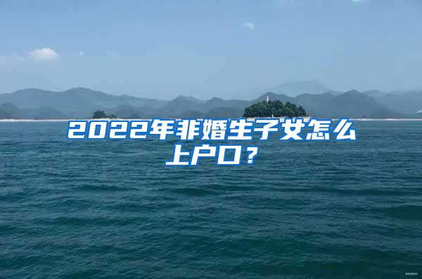 2022年非婚生子女怎么上户口？