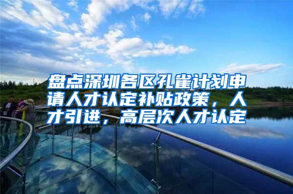 盘点深圳各区孔雀计划申请人才认定补贴政策，人才引进，高层次人才认定