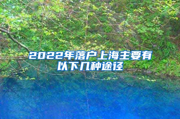 2022年落户上海主要有以下几种途径