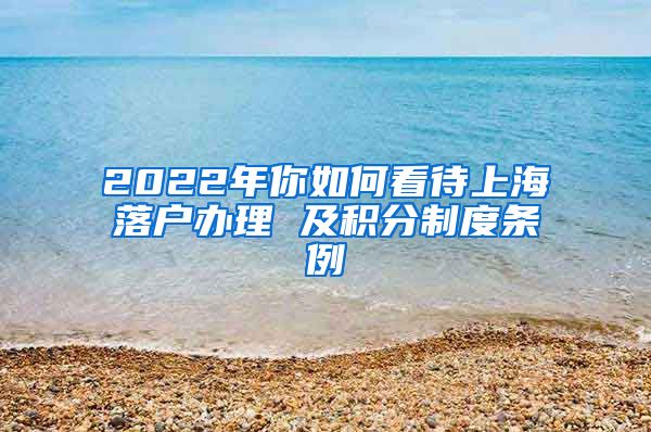 2022年你如何看待上海落户办理 及积分制度条例