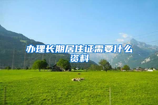 办理长期居住证需要什么资料