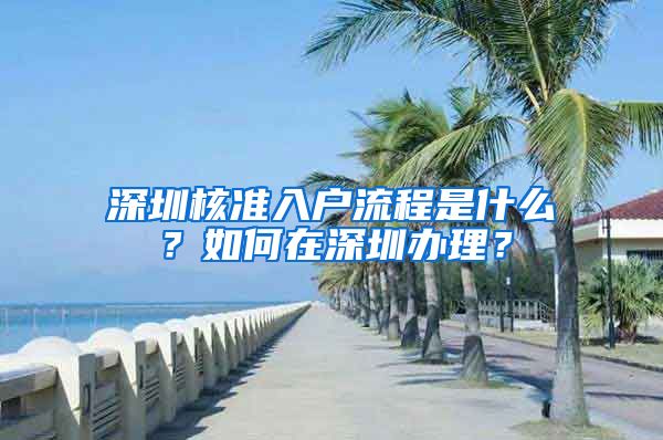 深圳核准入户流程是什么？如何在深圳办理？