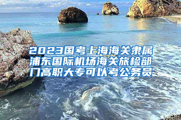 2023国考上海海关隶属浦东国际机场海关旅检部门高职大专可以考公务员