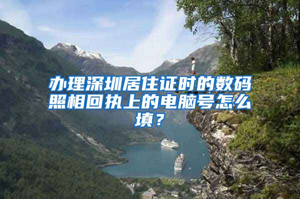 办理深圳居住证时的数码照相回执上的电脑号怎么填？