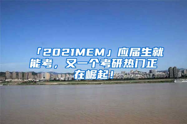 「2021MEM」应届生就能考，又一个考研热门正在崛起！