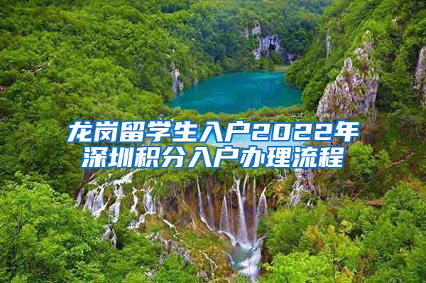 龙岗留学生入户2022年深圳积分入户办理流程