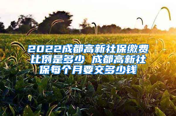 2022成都高新社保缴费比例是多少 成都高新社保每个月要交多少钱